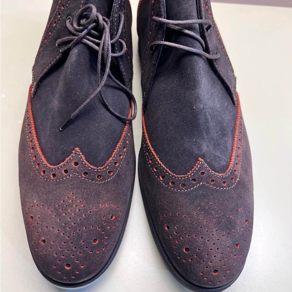 Baldinini Black and Brown Chukka Boots with Brogue Detailing made in Italy - Picture 2 of 7